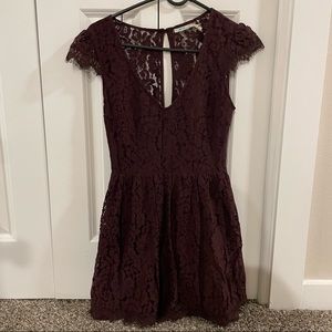 UO Kimchi Blue Brand, Maroon Lace Dress